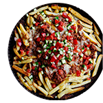 Fritters, Bolognese & Cheese 